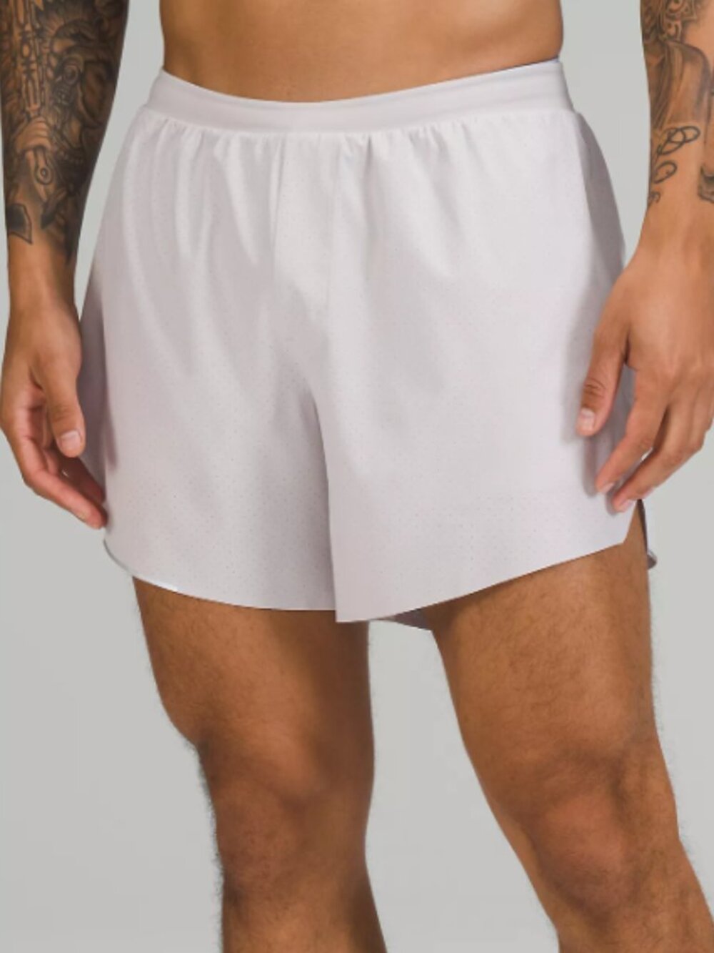 Lululemon Fast and Free Mesh Short 6" - Chrome Grey Lined - Medium